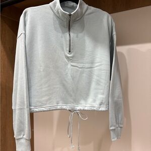 American Eagle Outfitters Light Gray Cowl Neck Sweater